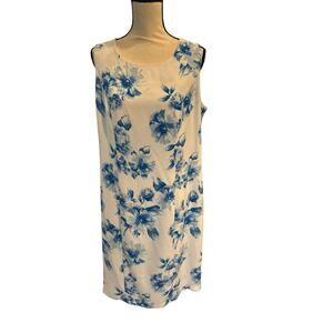 Women’s Jessica London Blue Floral Sleeveless Midi Dress. Size 14
